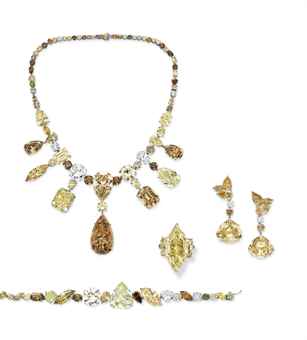 renkli pırlantalı set